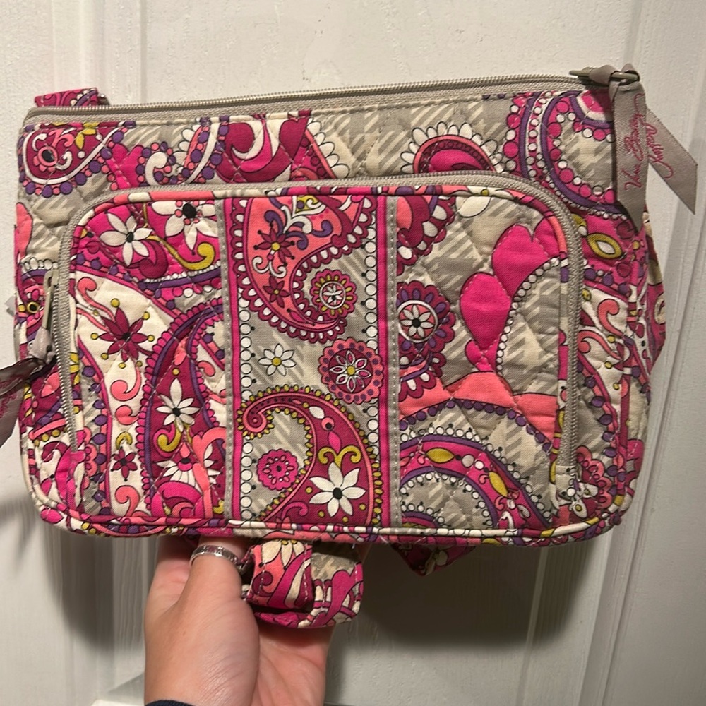 Vera Bradley paisley meets plaid hipster bag